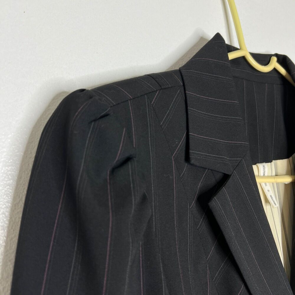 Tom K. Nguyen Black Pinstripe Blazer Women's Size 6 Professional Career Jacket